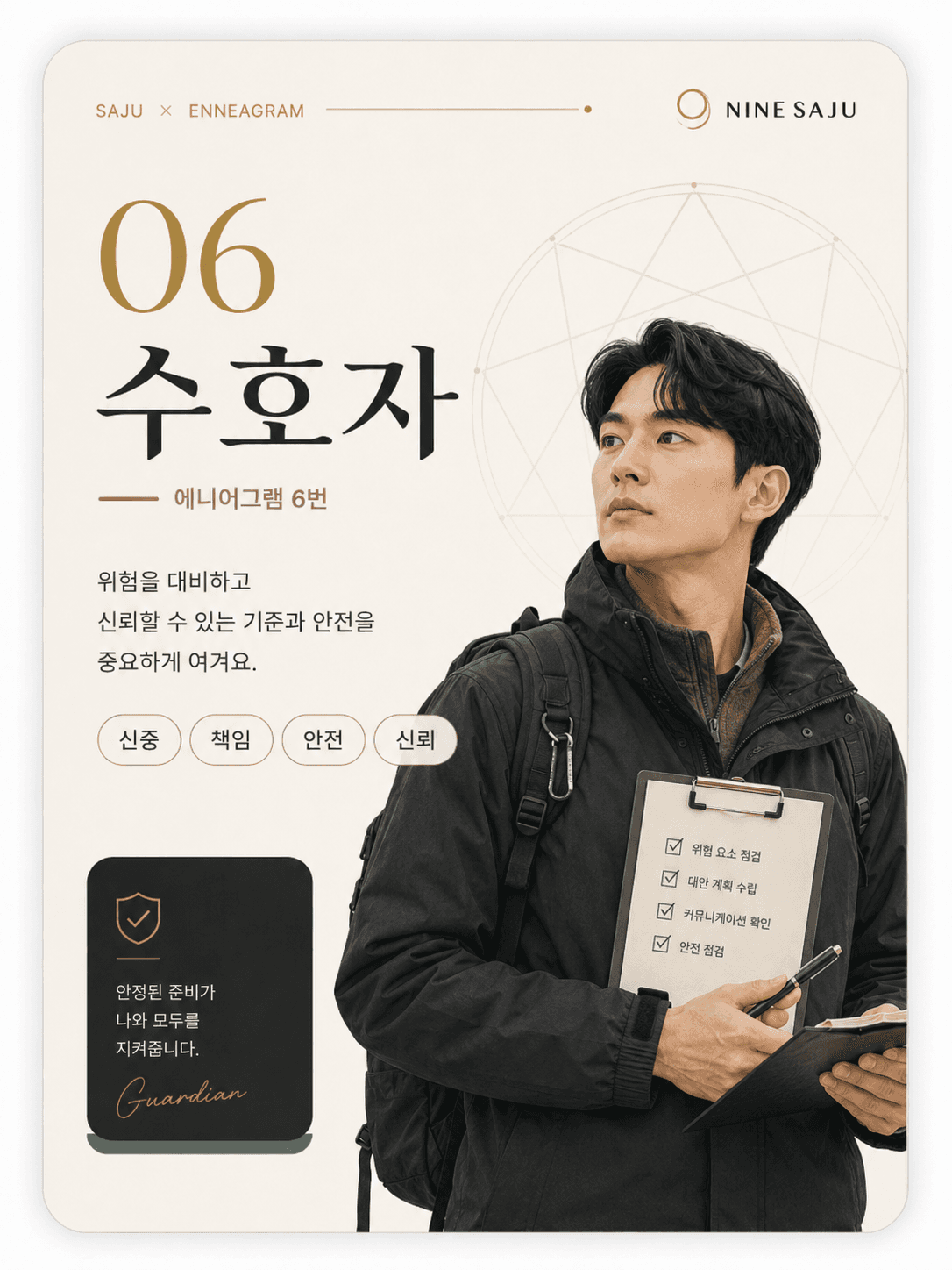 6번 수호자 현대적 심리 성향 카드